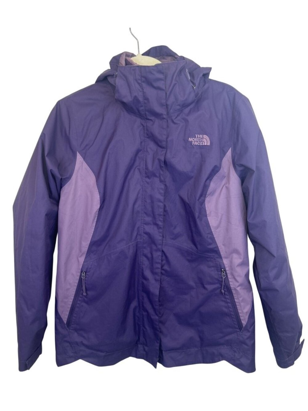 The North Face 3 in 1 Waterproof Hooded Jacket Women's M Purple Outdoor Gorpcore